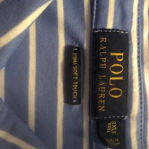 Ralph Lauren Polo Golf Shirt 3XLT Blue/WHite